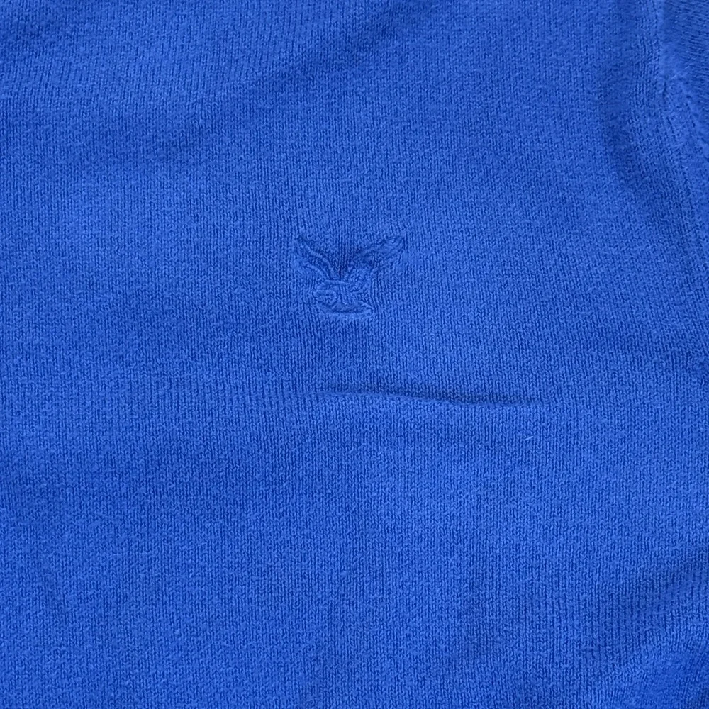 American Eagle Men's Athletic Fit V-Neck Sweater Blue XL Long Sleeve Pullover